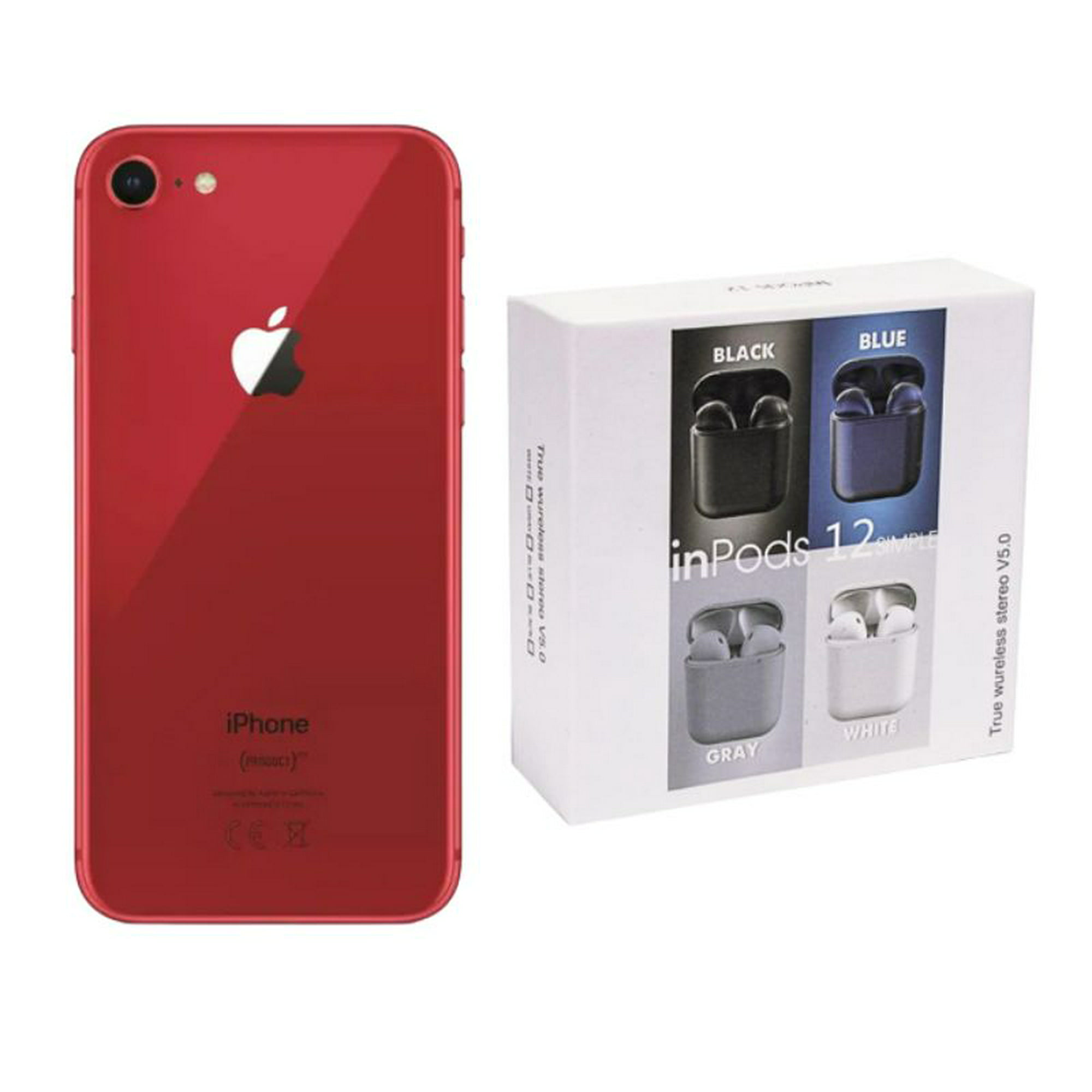 Celular APPLE iPhone SE 64GB 4.7 HD 12MP Rojo + Audifonos Reacondicionado