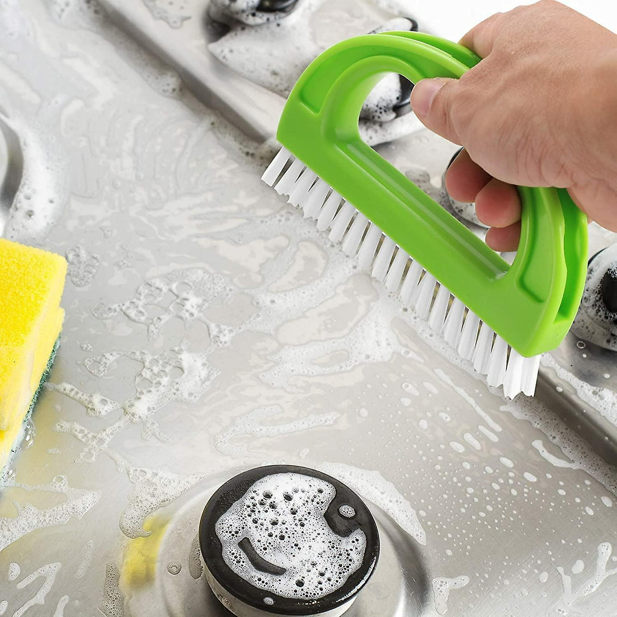Cepillo limpiador de lechada – Cepillo limpiador de juntas de azulejos con  cerdas de nailon – Gran uso para limpieza profunda de duchas, pisos