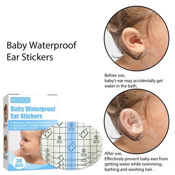 Pegatinas impermeables para las orejas de bebé, 30 pegatinas
