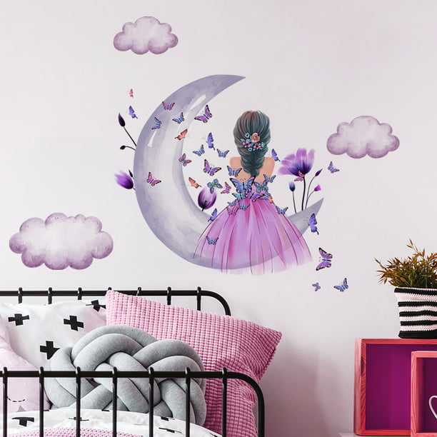  Pegatinas de pared de puntada DIY extraíbles para niños,  decoración de pared para habitación de niños y niñas, decoración de pared  para habitación de niños y niñas