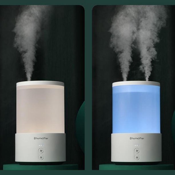 Humidificador de niebla fría - Humidificador súper silencioso para oficina  de bebé, humidificador de aire ultrasónico de humedad toda la noche para