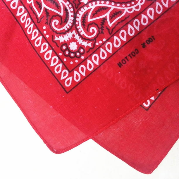 2x Mujeres Hombres Bandana de Paisley de doble cara Bandana para el cabello  Banda para el cabello y rojo Baoblaze Bandana de algodón con estampado de  cachemira