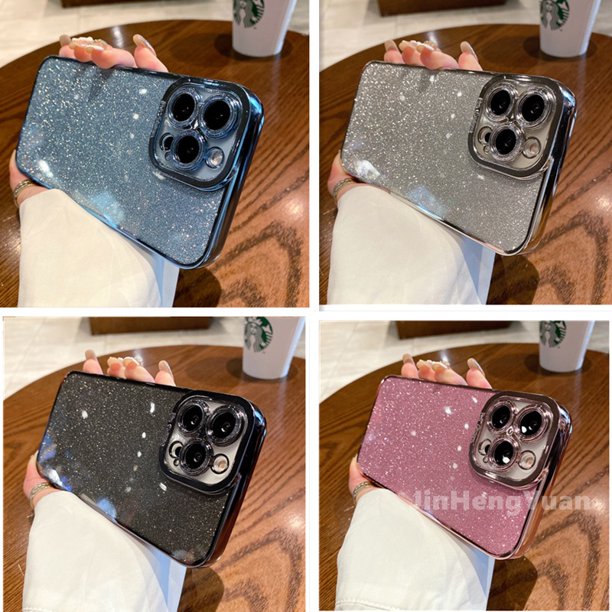 Paquete de 4 protectores de lente de cámara compatibles con iPhone 12 Pro  Max, color rosa, Apple iPhone 12 Pro Max, protector de lente con purpurina