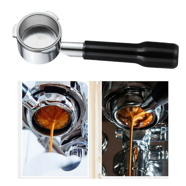 Portafiltro de café sin fondo de acero inoxidable, accesorio para cafetera  profesional, 51mm - AliExpress