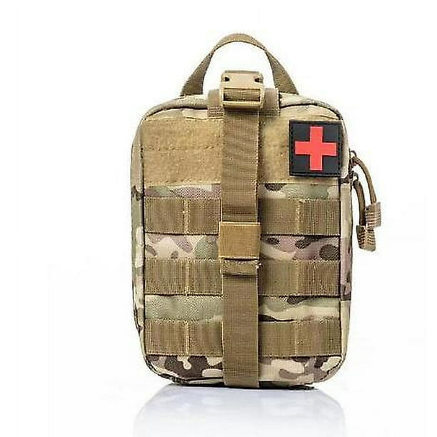 Botiquín de primeros auxilios táctico, riñonera de viaje de emergencia,  bolso de rescate de supervivencia, bolsa impermeable de primeros auxilios  para acampar, funda con parche