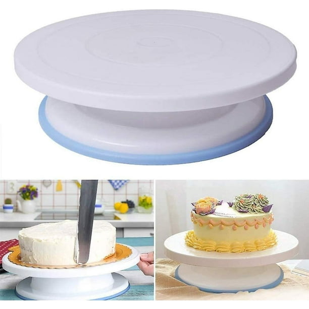 Navaris Soporte giratorio para tartas, plato giratorio de aproximadamente  12 pulgadas de diámetro para servir o decorar pasteles, soporte giratorio