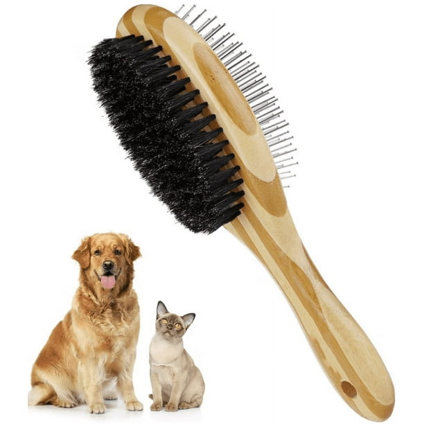 Cepillo deslanador para perros y gatos con cerdas de acero