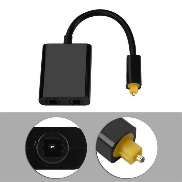 Accesorios Electrónicos de Higoodz, Adaptador de Audio Óptico a Jack,  Conversor de Audio Digital a Analógico, 1 Entrada y 2 Salidas, Ideal para  TV, PS4, Barra De Sonido, Cine En Casa y