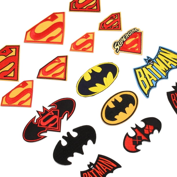16 Parches termoadhesivos para insignias de Hero Superman, pegatinas de  aplicación bordadas Parches e insignias para coser Parches de reparación de  telas para ropa infantil Jeans, chaquetas, zapatos, mochilas, camisetas JM