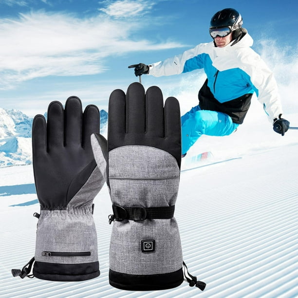 Guantes calefactados para moto de nieve y esquí, guantes calefactables  impermeables recargables, batería de litio, Invierno