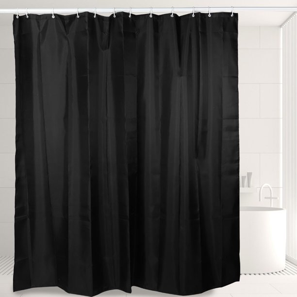 Barra de cortina de ducha negra mate, de 28 a 62 pulgadas, ajustable,  antideslizante, montada en la pared para baño, armario, barras de cortina
