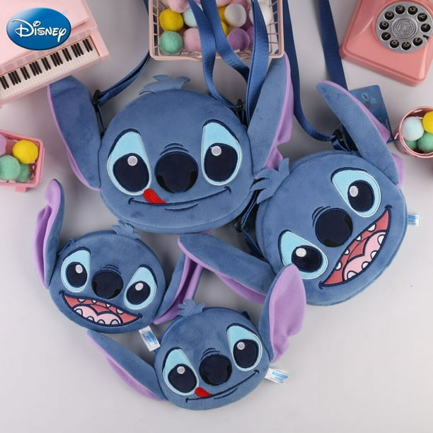 Bolsos cruzados de felpa de Disney Stitch para niñas, bolsos de
