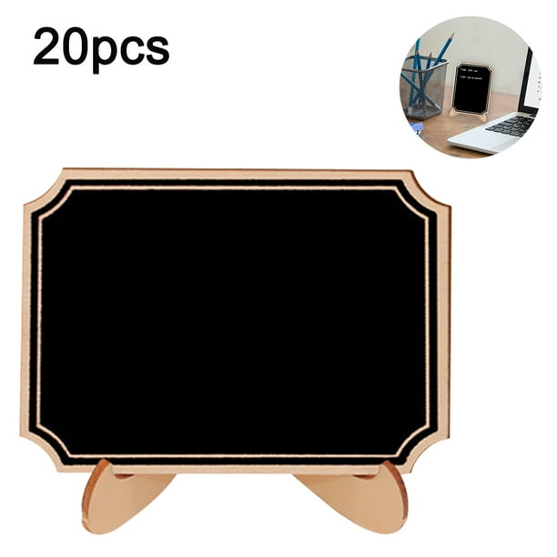 Mini Chalkboard Signs, 20 Pack Framed Small Chalkboard Labels With Easel  Stand, Wooden Blackboard F