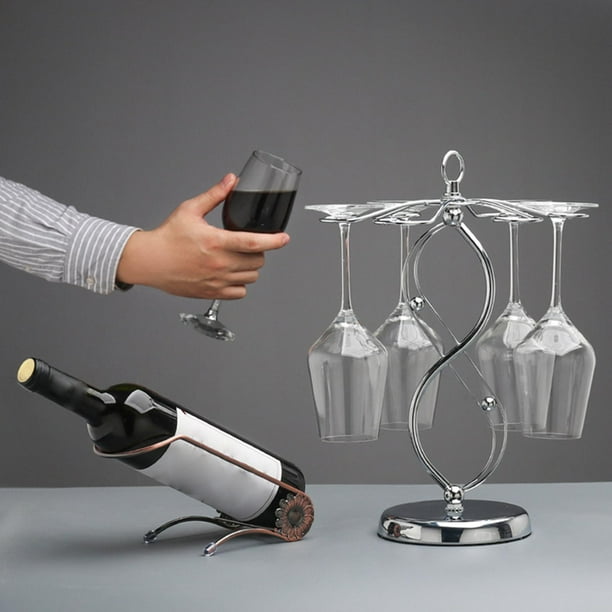 Estante de copas de vino, sin taladrar soporte de copas de vino