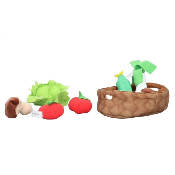 Juguete de cesta de verduras, cesta de verduras de felpa, juego de juguetes  de verduras seguro, juguete infantil de aprendizaje temprano, tecnología  avanzada