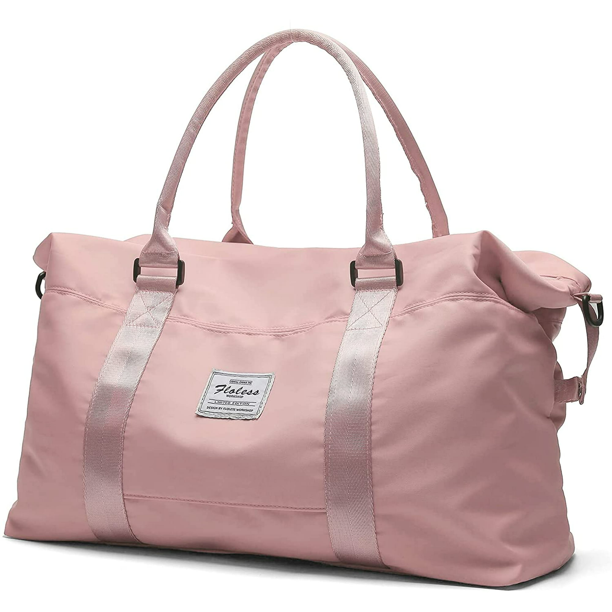 Bolsa de gimnasio rosa con textura de vaca para mujer, bolsa de viaje  deportiva, bolsa de lona para el hombro, bolsas de fin de semana con  bolsillo