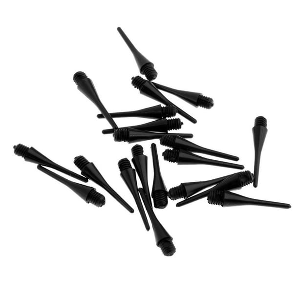 100 puntas de dardo, punta suave, puntos de dardos de plástico, puntas  suaves de aguja, accesorio de dardos para dardos electrónicos (negro)