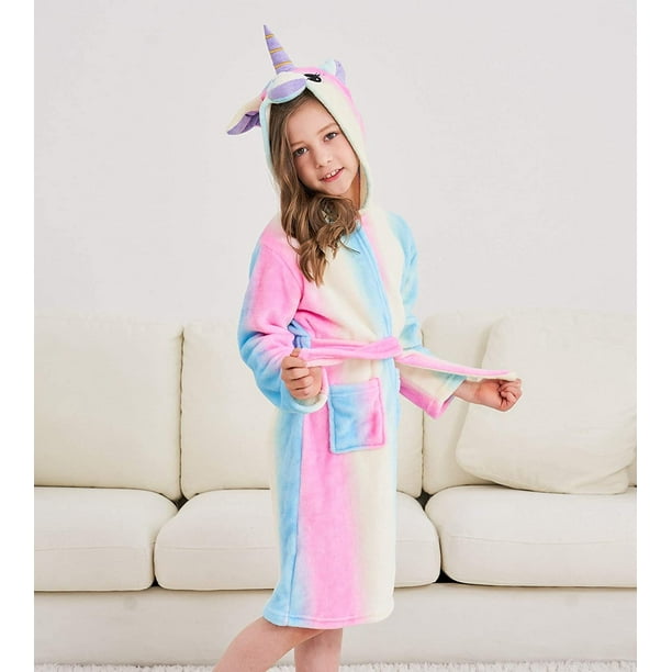 Subir manzana Capataz Albornoz con capucha de unicornio suave, ropa de dormir, regalos de  unicornio para niñas Xemadio CJWUS-5631 | Walmart en línea