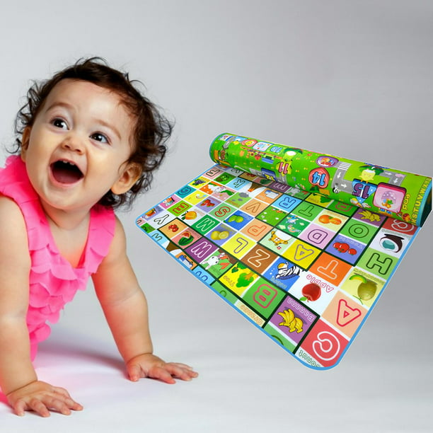  Alfombra de juego portátil para bebé, 43 x 43 pulgadas, lavable  y plegable, tapete de juego antideslizante para bebés, tapete de juego para  niños, tapete de juego para el suelo, corralito