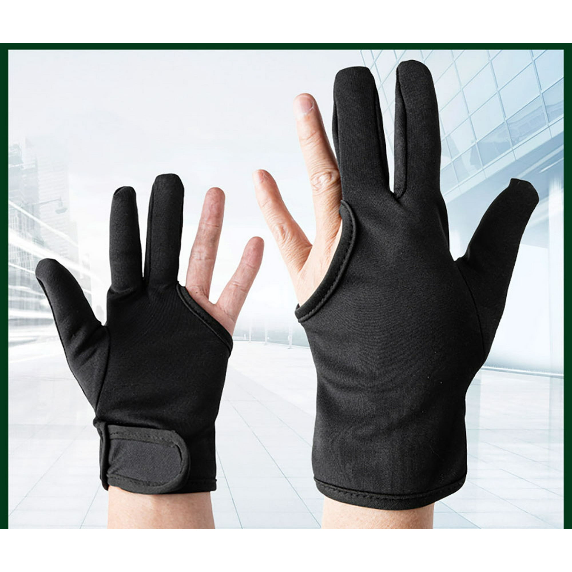 Guante de 3 Dedos de Profesional Resistente al Calor para Peluquería Color  Negro Sunnimix Guante de dedo resistente al calor
