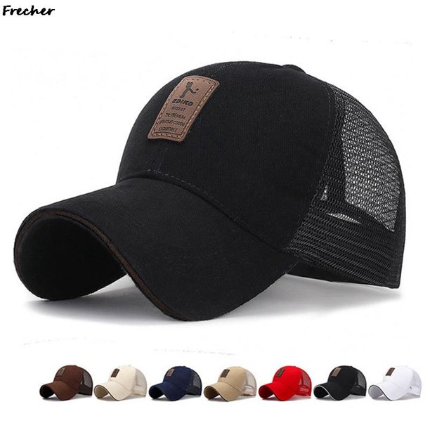 Unisex Mesh Cap Casual Plain Cotton Mesh Baseball Cap Adjustable