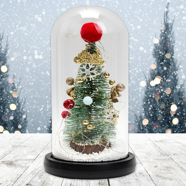 Mesa de árbol de Navidad artificial de 24 pulgadas, árbol de Navidad  pequeño con adornos de bolas de Navidad para decoraciones para árboles de  Navidad