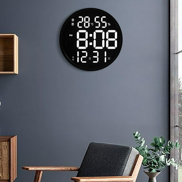 Las mejores ofertas en Reloj de pared estándar digital Negro Relojes de  pared
