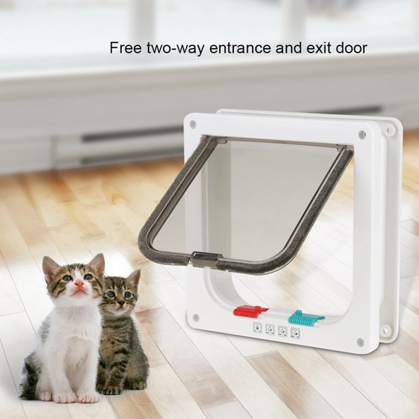 Puerta para gatos Puerta para gatos con cerradura de 4 vías para