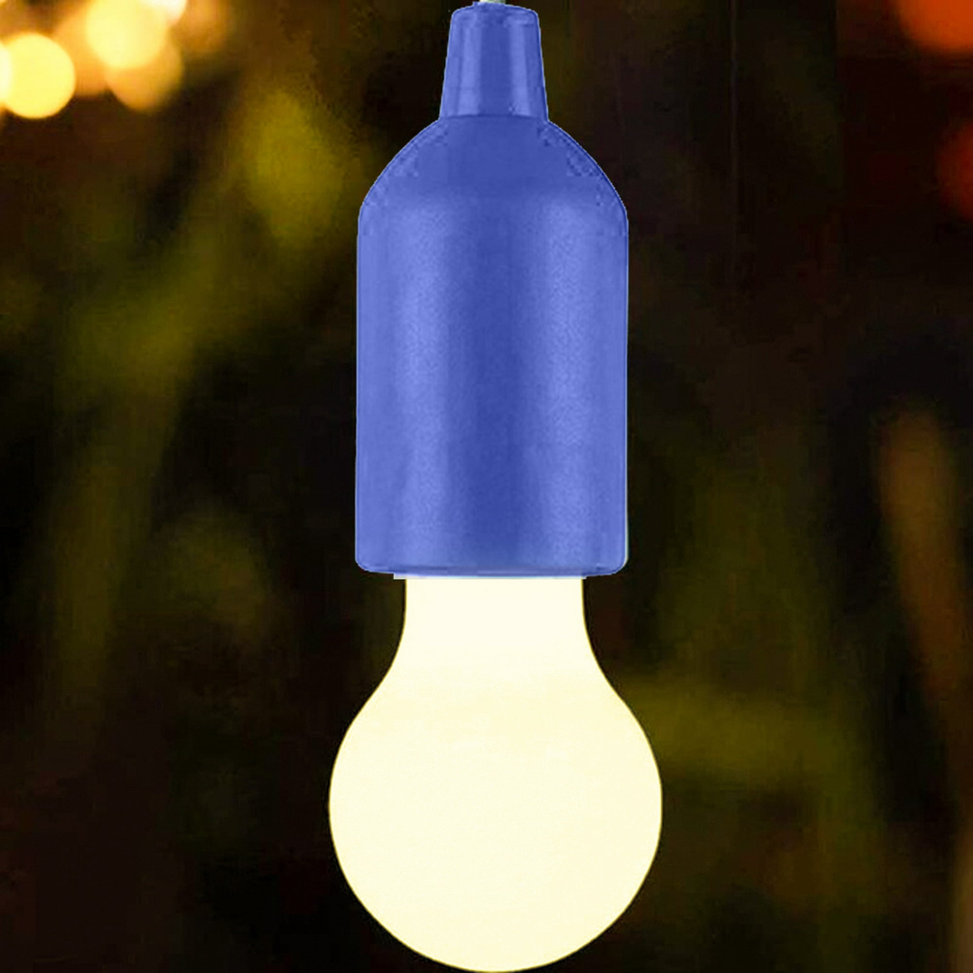 Bombilla LED colgante con pilas, coloridas bombillas de cable de tracción  (negro) Likrtyny Iluminación del hogar multifuncional