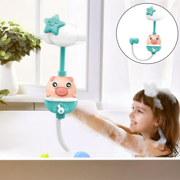 Cabezal de ducha de baño para niños pequeños, cabezal de ducha rociador de  baño para bebé, juguetes de bañera para bebés, ducha eléctrica, cabezal de