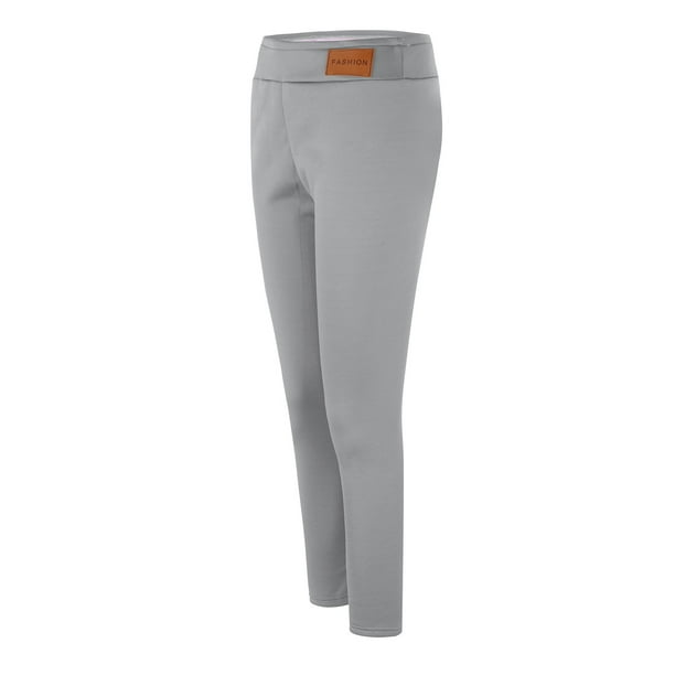 Gibobby Calzoncillos térmicos para mujer los pantalones largos calientes de  la cintura de las del palmo (Gris, XL)