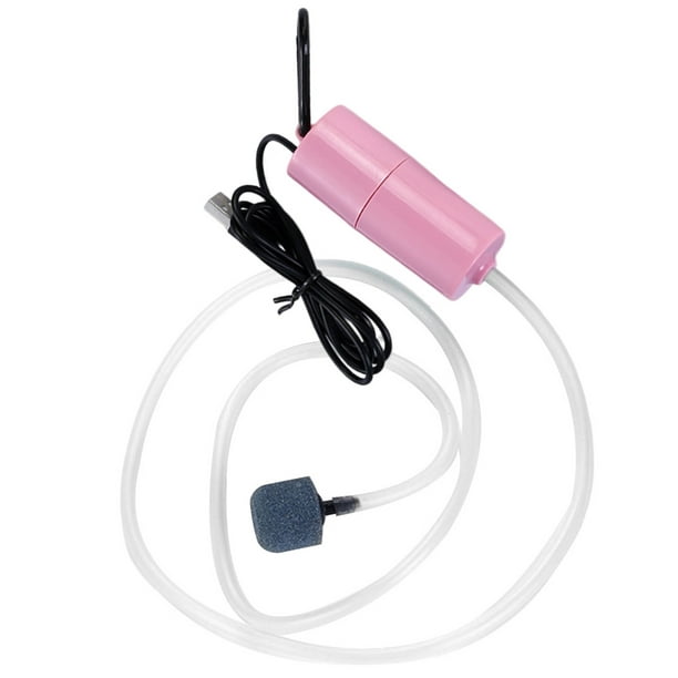 Methold Bomba de aire de oxígeno para acuario, oxigenador pequeño USB, aire  para pecera con piedra, Methold