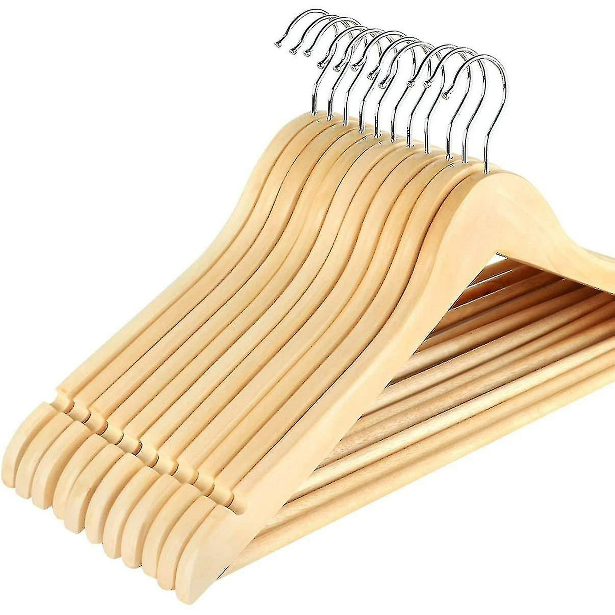 Perchas de madera de alta calidad, gancho de hombro ancho que no deja  marcas, fuerte y duradero, fuerte capacidad de carga perchas para ropa