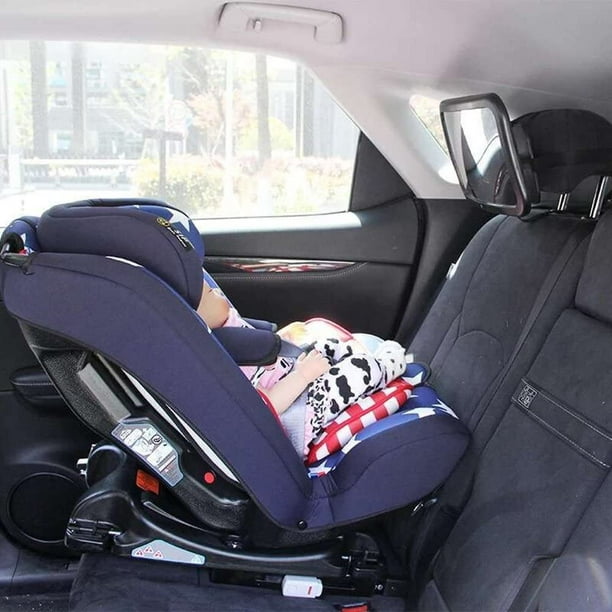 Espejo de asiento trasero de coche de bebé, tamaño grande para