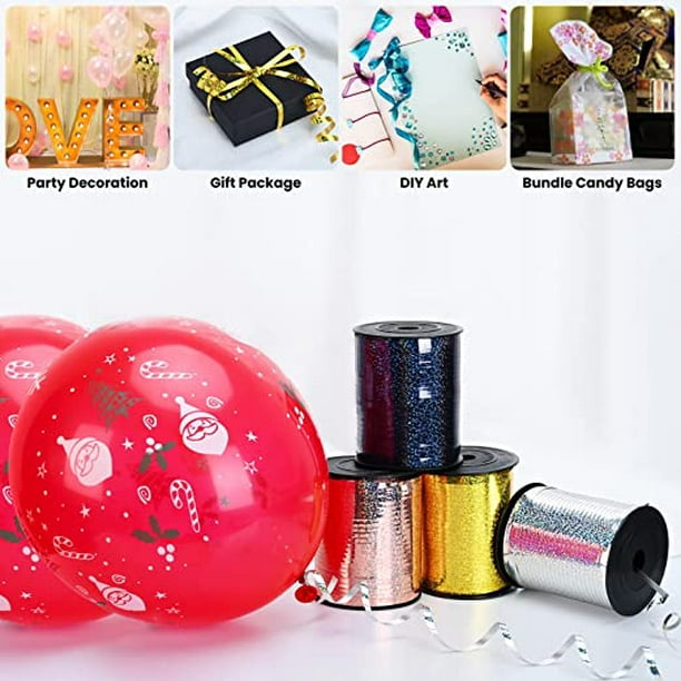 Billuyoard Globo de cinta brillante, colores brillantes y deslumbrantes,  manualidades y suministros de embalaje de regalo y duraderos Type7 NO7