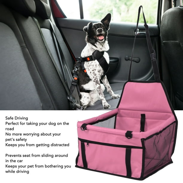 Asiento de coche para mascotas correas ajustables cesta de coche para perros  estructura resistente portátil fácil limpieza para cachorros para vehículos  ANGGREK Otros