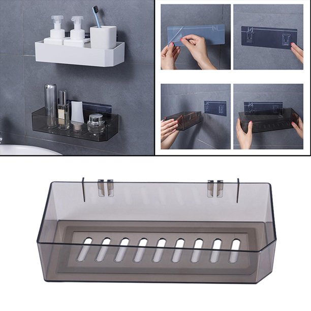 Estante organizador para baño sin perforaciones, 2 uds., estante de  almacenamiento para ducha, estantes, estante de almacenamiento para ducha  de champú, conjunto de accesorios de baño - AliExpress