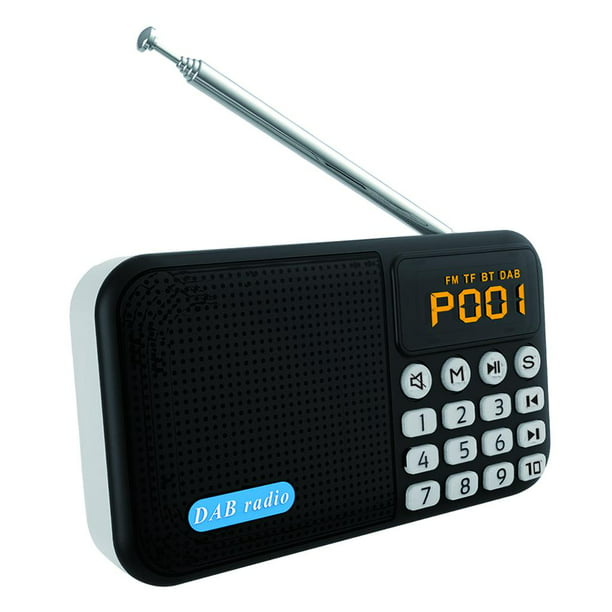 FM Radio despertador 3,5mm auriculares BT4.2 MP3 reproductor de música  estéreo TF tarjeta recargab Hugo