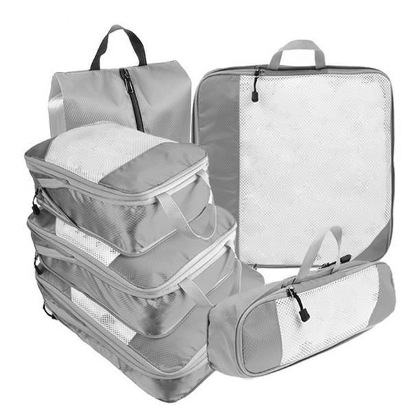 Juego de bolsas organizadoras de viaje, Maleta de almacenamiento, embalaje,  equipaje portátil, bolsas organizadoras para ropa