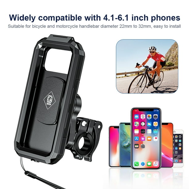 Soporte de teléfono celular para manillar de bicicleta, compatible con  teléfono inteligente universal, soporte de grado premium para bicicletas y
