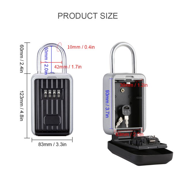 Candado de Combinación con Caja de Seguridad para Llaves. Redlemon