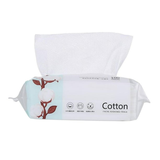 Winner Toalla facial desechable, toallas limpias de algodón 100% puro, 55  paños biodegradables para piel sensible, toallitas secas súper suaves para