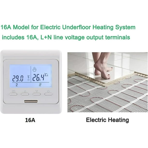 Comprar Termostato eléctrico para calefacción de suelo, termostato