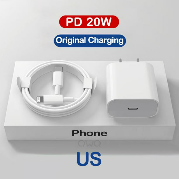 Comprar Cargador rápido PD 20W para iPhone 13 12 11 14 Pro Max USB C carga  rápida para iPhone 8 Plus XS MAX iPad Air USB C Cable Accesorios
