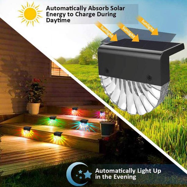 Luces solares de camino, exterior, impermeables, paquete de 6, LED