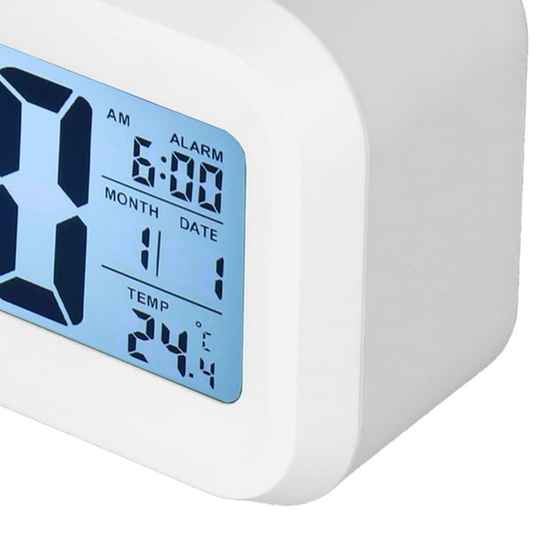 Braun Reloj despertador de proyección digital con 4 opciones de  retroiluminación, pantalla LCD negativa, ajuste rápido, alarma de pitido en  blanco