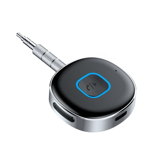 Receptor auxiliar Bluetooth para coche, receptor de audio inalámbrico  Bluetooth 5.0 para coche/estéreo doméstico/auriculares con cable/altavoz