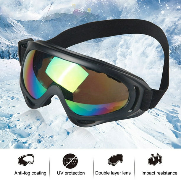 Comprar Gafas de esquí al aire libre de invierno para hombres y mujeres,  lentes de doble capa, gafas de sol antivaho para nieve, gafas de protección  UV a prueba de viento, gafas