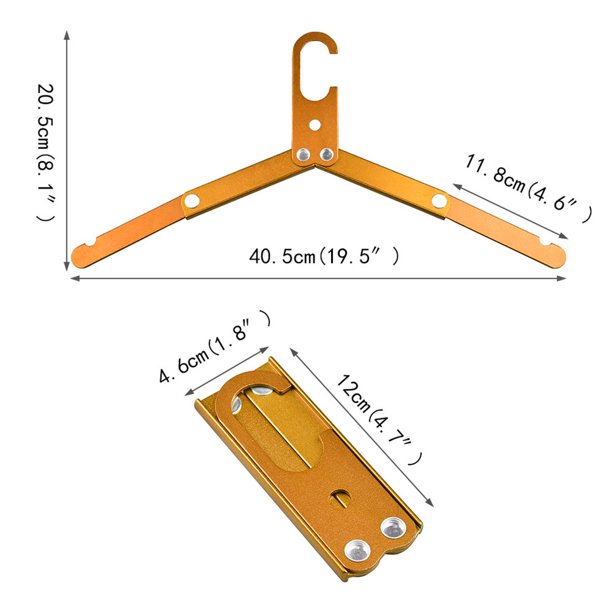 Perchas plegables de aleación de aluminio para ropa, estante de secado de  ropa de viaje al aire libre, almacenamiento portátil, 3 piezas