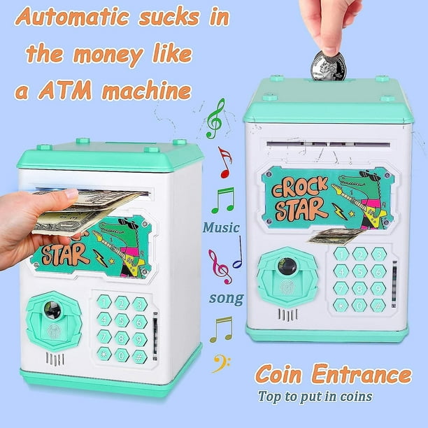 Caja fuerte de cajero automático electrónico con código para niños